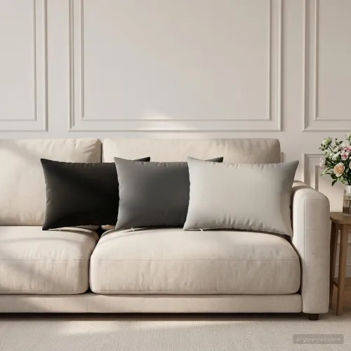 Presvlaka za jastuk 6 pcs HEERLEN Siva 30 x 50 cm Poliester - Siva 30 x 50 cm 6 Cijena
