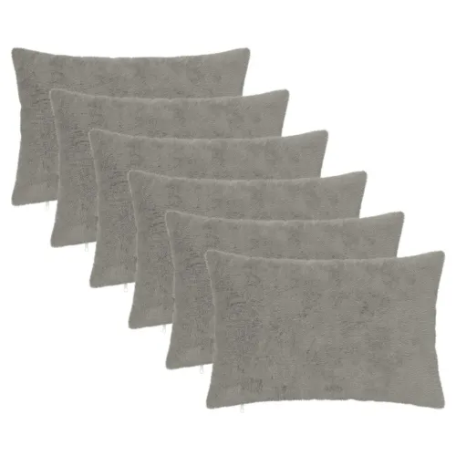 Presvlaka za jastuk 6 kom. HEERLEN Svjetlosiva 30 x 50 cm - Svjetlosiva 30 x 50 cm 6 Cijena