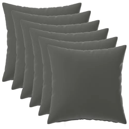 Presvlaka za jastuk 6 pcs HEERLEN Antracit 35 x 35 cm Poliester - Antracit 35 x 35 cm 6 Cijena