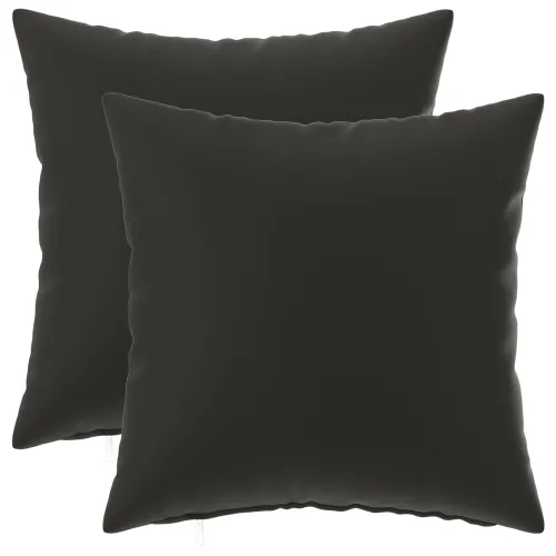 Presvlaka za jastuk 2 pcs HEERLEN Crna 35 x 35 cm Poliester - Crna 35 x 35 cm 2 Cijena