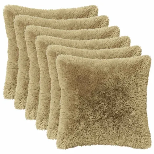 Presvlaka za jastuk 6 pcs HEERLEN Svijetlo zelena 35 x 35 cm - Svijetlo zelena 35 x 35 cm 6 Cijena