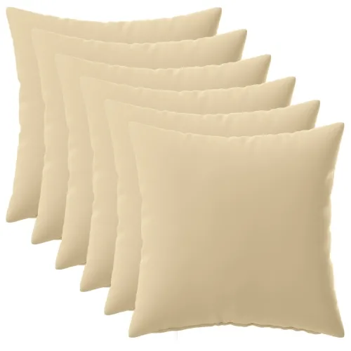 Presvlaka za jastuk 6 pcs HEERLEN Bež 40 x 40 cm Poliester - Bež 40 x 40 cm 6 Cijena