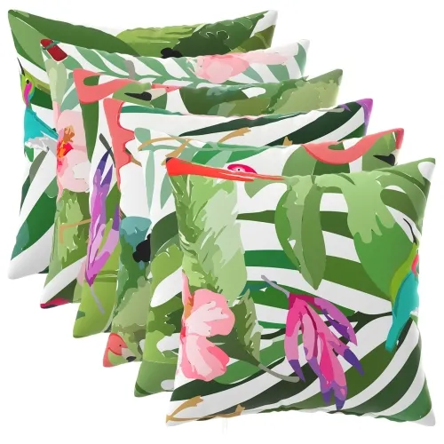 Presvlaka za jastuk 6 pcs HEERLEN Šareni 40 x 40 cm Poliester - Šareni 40 x 40 cm 6 Cijena