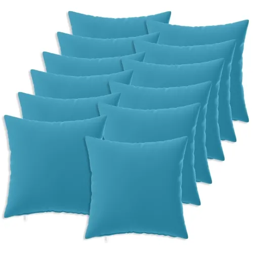 Presvlaka za jastuk 12 pcs HEERLEN Svjetloplava 40 x 40 cm - Svjetloplava 40 x 40 cm 12 Cijena