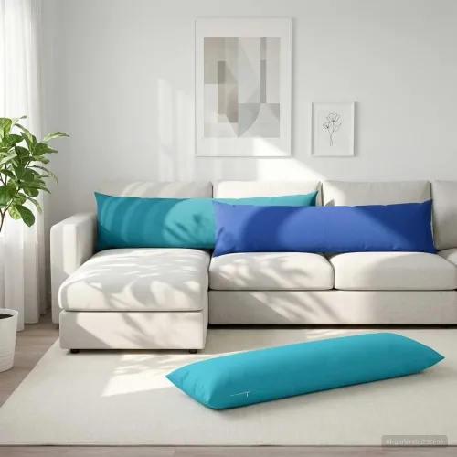Presvlaka za jastuk HEERLEN Tirkizna 40 x 145 cm Poliester - Tirkizna 40 x 145 cm 1 Cijena