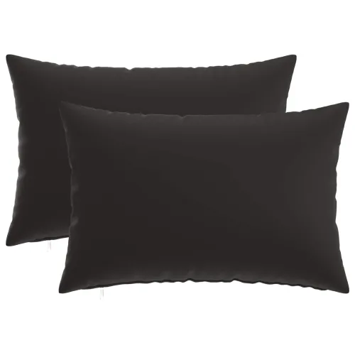 Presvlaka za jastuk 2 pcs HEERLEN Crna 40 x 60 cm Poliester - Crna 40 x 60 cm 2 Cijena