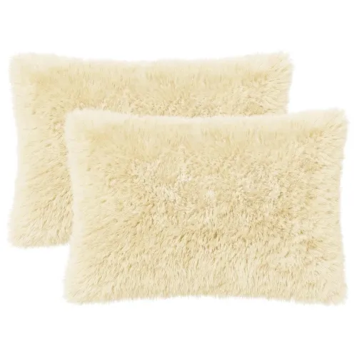 Presvlaka za jastuk 2 pcs HEERLEN Krem 40 x 60 cm PV flis - Krem 40 x 60 cm 2 Cijena
