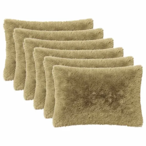 Presvlaka za jastuk 6 pcs HEERLEN Svijetlo zelena 40 x 60 cm - Svijetlo zelena 40 x 60 cm 6 Cijena