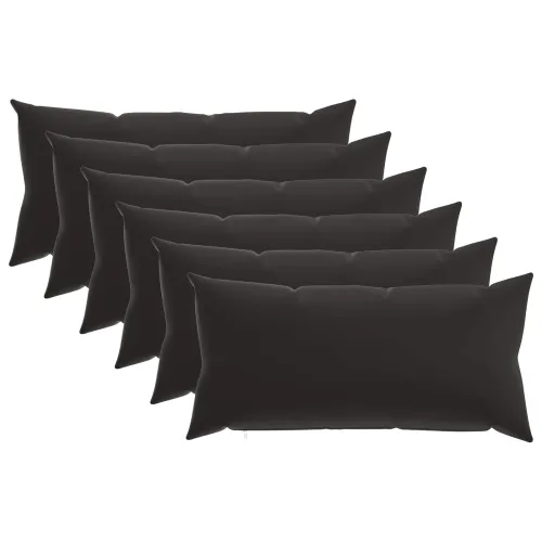Presvlaka za jastuk 6 pcs HEERLEN Crna 40 x 70 cm Poliester - Crna 40 x 70 cm 6 Cijena