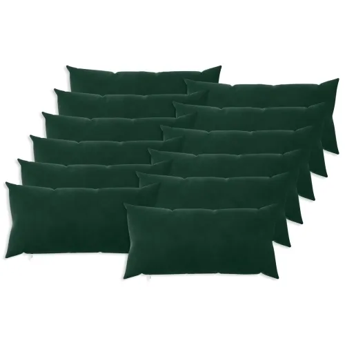 Presvlaka za jastuk 12 pcs HEERLEN Tamnozelena 40 x 80 cm - Tamnozelena 40 x 80 cm 12 Cijena
