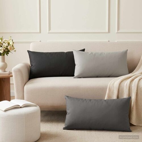 Presvlaka za jastuk 2 pcs HEERLEN Siva 40 x 80 cm Poliester - Siva 40 x 80 cm 2 Cijena