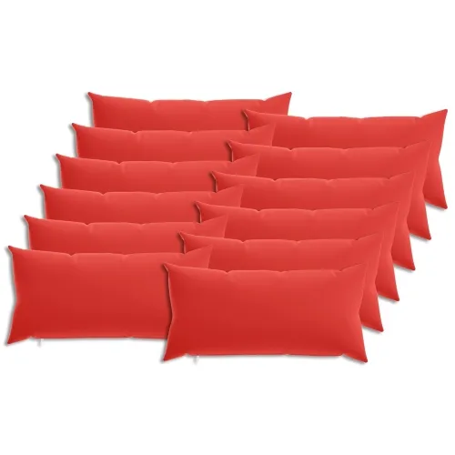 Presvlaka za jastuk 12 pcs HEERLEN Crvena 40 x 80 cm Poliester - Crvena 40 x 80 cm 12 Cijena