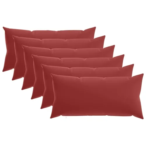 Presvlaka za jastuk 6 pcs HEERLEN Vinska crvena 40 x 80 cm - boja crnog vina 40 x 80 cm 6 Cijena