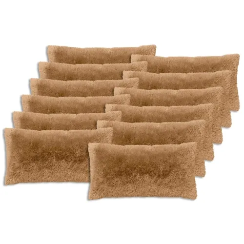 Presvlaka za jastuk 12 pcs HEERLEN Sivosmeđa 40 x 80 cm PV flis - Sivosmeđa 40 x 80 cm 12 Cijena