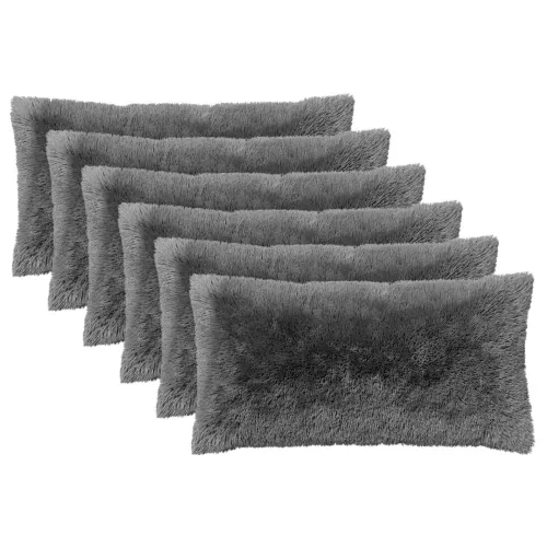 Presvlaka za jastuk 6 pcs HEERLEN Svjetlosiva 40 x 80 cm - Svjetlosiva 40 x 80 cm 6 Cijena
