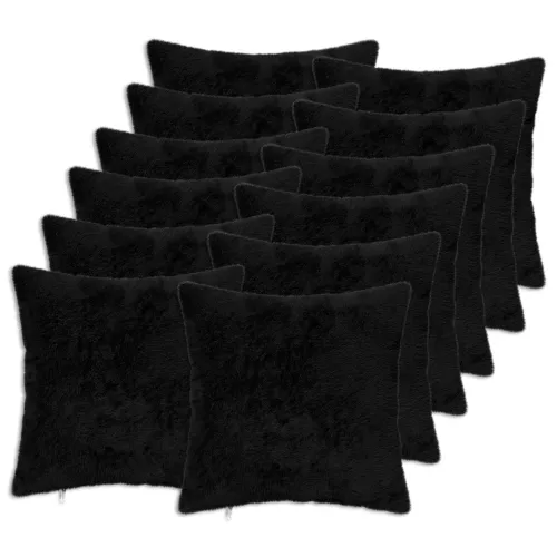 Presvlaka za jastuk 12 kom. HEERLEN Crna 45 x 45 cm - Crna 45 x 45 cm 12 Cijena