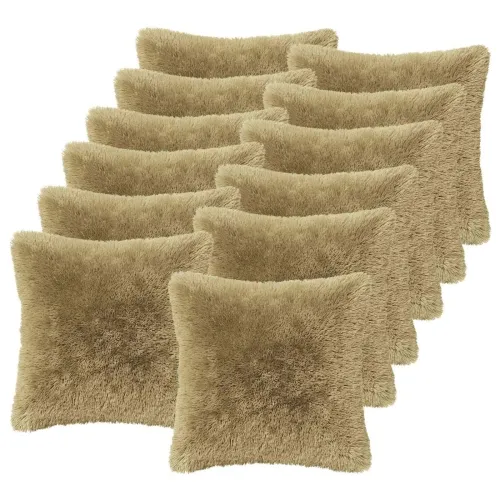 Presvlaka za jastuk 12 pcs HEERLEN Svijetlo zelena 50 x 50 cm - Svijetlo zelena 50 x 50 cm 12 Cijena