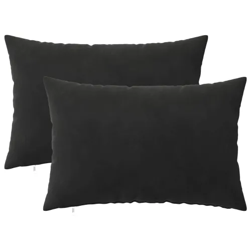 Presvlaka za jastuk 2 pcs HEERLEN Crna 50 x 70 cm Baršun - Crna 50 x 70 cm 2 Cijena