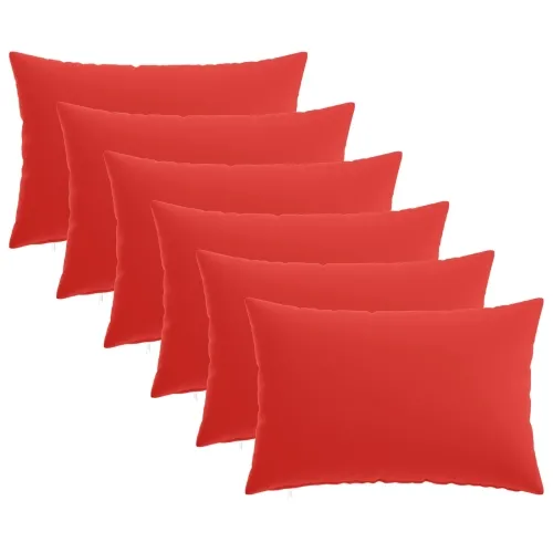 Presvlaka za jastuk 6 pcs HEERLEN Crvena 50 x 75 cm Poliester - Crvena 50 x 75 cm 6 Cijena
