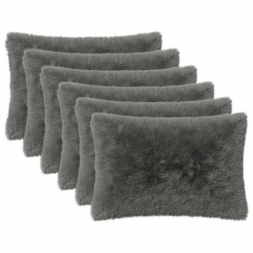 Presvlaka za jastuk 6 pcs HEERLEN Svjetlosiva 50 x 80 cm - Svjetlosiva 50 x 80 cm 6 Cijena