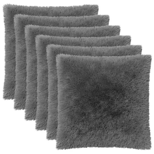 Presvlaka za jastuk 6 pcs HEERLEN Svjetlosiva 55 x 55 cm - Svjetlosiva 55 x 55 cm 6 Cijena