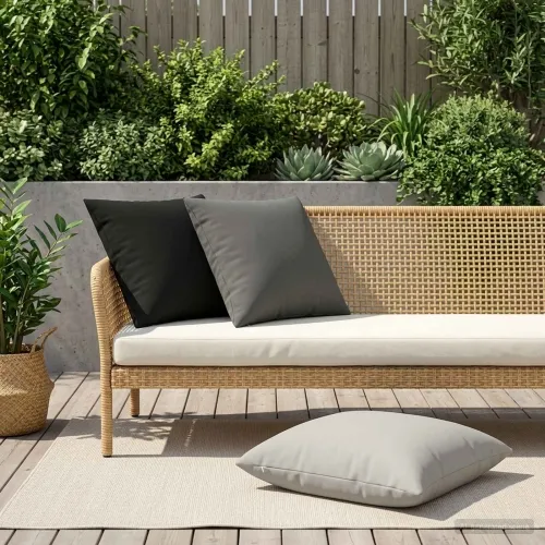 Presvlaka za jastuk 6 pcs HEERLEN Siva 60 x 60 cm Poliester - Siva 60 x 60 cm 6 Cijena