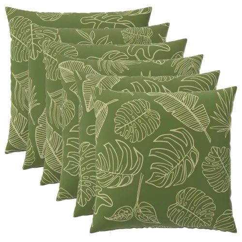 Presvlaka za jastuk 6 pcs HEERLEN Dizajn lista 60 x 60 cm - Dezen s listom 60 x 60 cm 6 Cijena