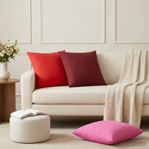 Presvlaka za jastuk 2 pcs HEERLEN Ružičasta 60 x 60 cm - Ružičasta 60 x 60 cm 2 Cijena