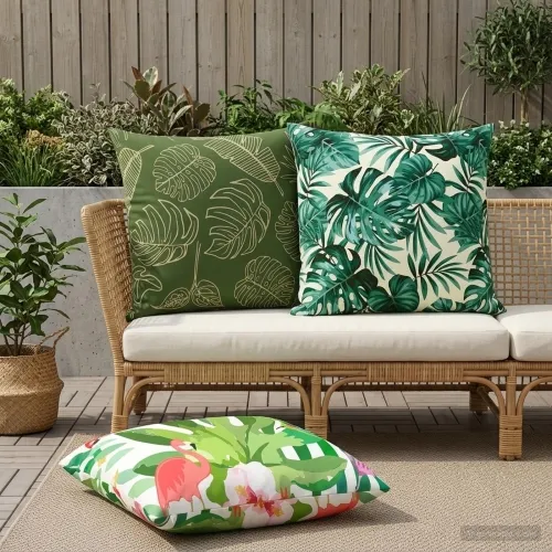 Presvlaka za jastuk 2 pcs HEERLEN Dizajn lista 65 x 65 cm - Dezen s listom 65 x 65 cm 2 Cijena