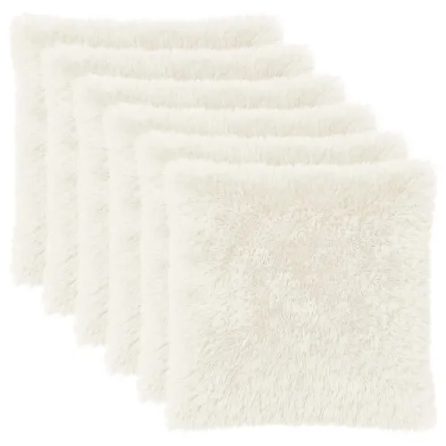 Presvlaka za jastuk 6 pcs HEERLEN Bijela 65 x 65 cm PV flis - Bijela 65 x 65 cm 6 Cijena