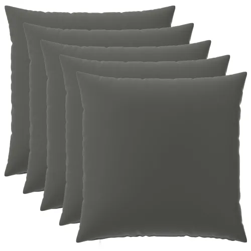 Presvlaka za jastuk 6 pcs HEERLEN Antracit 80 x 80 cm Poliester - Antracit 80 x 80 cm 6 Cijena