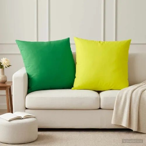 Presvlaka za jastuk 6 pcs HEERLEN Zelena 80 x 80 cm Poliester - Zelena 80 x 80 cm 6 Cijena