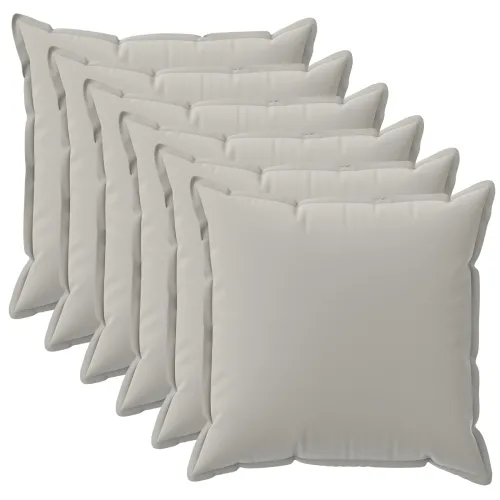 Presvlaka za jastuk 6 kom. HOUTEN Siva 30 x 30 cm Poliester - Siva 30 x 30 cm 6 Cijena