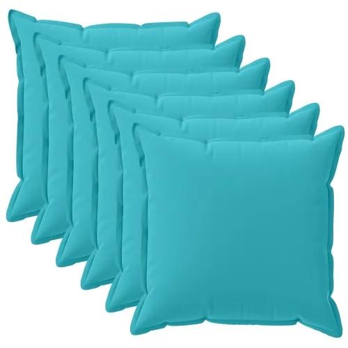 Presvlaka za jastuk 6 kom. HOUTEN Tirkizna 30 x 30 cm Poliester - Tirkizna 30 x 30 cm 6 Cijena
