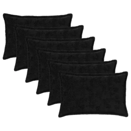 Presvlaka za jastuk 6 kom. HOUTEN Crna 30 x 50 cm - Crna 30 x 50 cm 6 Cijena