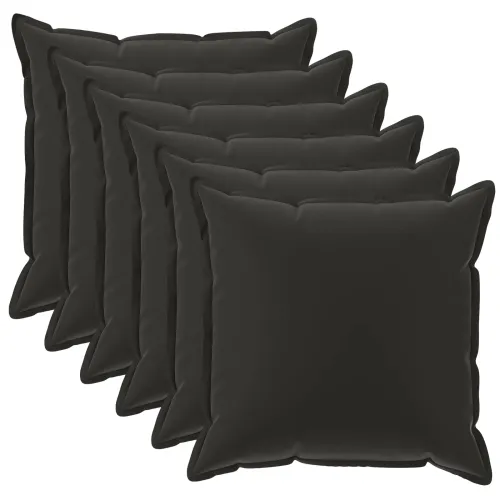 Presvlaka za jastuk 6 kom. HOUTEN Crna 35 x 35 cm Poliester - Crna 35 x 35 cm 6 Cijena