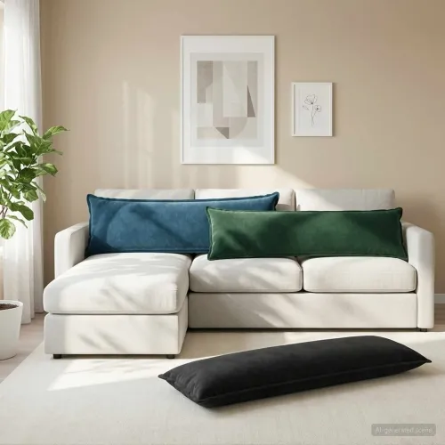 Presvlaka za jastuk HOUTEN Crna 40 x 145 cm Baršun - Crna 40 x 145 cm 1 Cijena