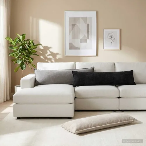 Presvlaka za jastuk 2 kom. HOUTEN Svjetlosiva 40 x 145 cm - Svjetlosiva 40 x 145 cm 2 Cijena