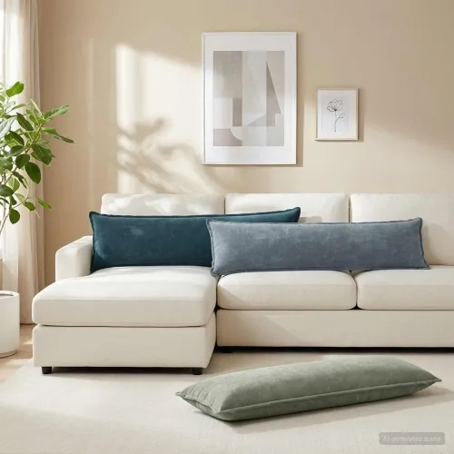 Presvlaka za jastuk HOUTEN Plava 40 x 145 cm Tkaničina Chenille - Plava 40 x 145 cm 1 Cijena