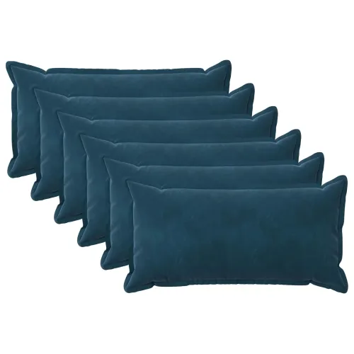 Presvlaka za jastuk 6 pcs HOUTEN Plava 40 x 70 cm Baršun - Plava 40 x 70 cm 6 Cijena