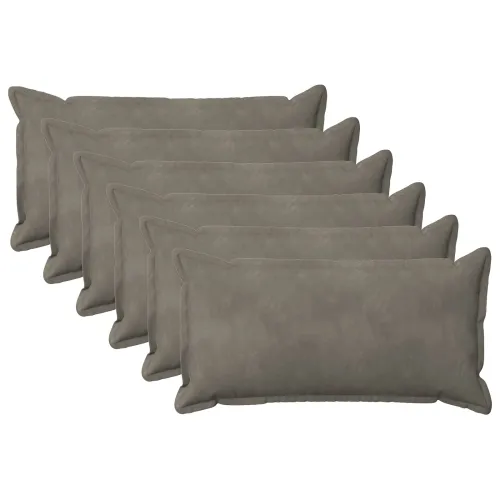 Presvlaka za jastuk 6 pcs HOUTEN Svjetlosiva 40 x 70 cm Baršun - Svjetlosiva 40 x 70 cm 6 Cijena