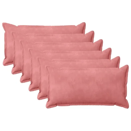 Presvlaka za jastuk 6 pcs HOUTEN Ružičasta 40 x 80 cm Baršun - Ružičasta 40 x 80 cm 6 Cijena