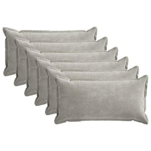 Presvlaka za jastuk 6 kom. HOUTEN Svjetlosiva 40 x 80 cm - Svjetlosiva 40 x 80 cm 6 Cijena