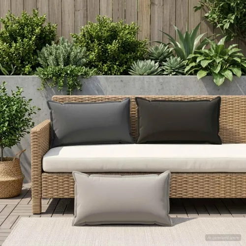 Presvlaka za jastuk 2 kom. HOUTEN Crna 40 x 80 cm Poliester - Crna 40 x 80 cm 2 Cijena