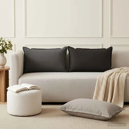 Presvlaka za jastuk 12 kom. HOUTEN Siva 40 x 80 cm Poliester - Siva 40 x 80 cm 12 Cijena