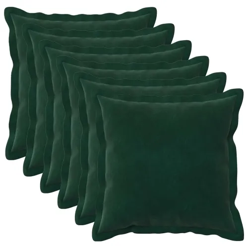Presvlaka za jastuk 6 pcs HOUTEN Tamnozelena 45 x 45 cm Baršun - Tamnozelena 45 x 45 cm 6 Cijena