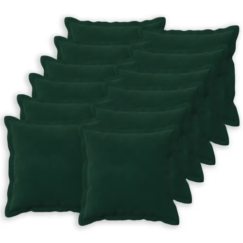 Presvlaka za jastuk 12 pcs HOUTEN Tamnozelena 45 x 45 cm Baršun - Tamnozelena 45 x 45 cm 12 Cijena