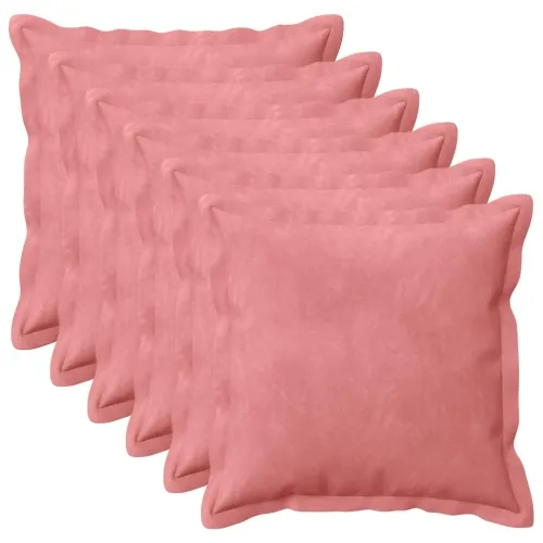 Presvlaka za jastuk 6 pcs HOUTEN Ružičasta 45 x 45 cm Baršun - Ružičasta 45 x 45 cm 6 Cijena