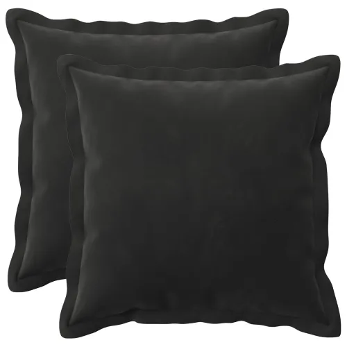 Presvlaka za jastuk 2 pcs HOUTEN Crna 45 x 45 cm Baršun - Crna 45 x 45 cm 2 Cijena