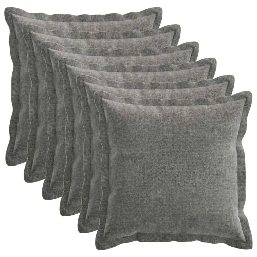 Presvlaka za jastuk 6 kom. HOUTEN Tamnosiva 50 x 50 cm - Tamnosiva 50 x 50 cm 6 Cijena